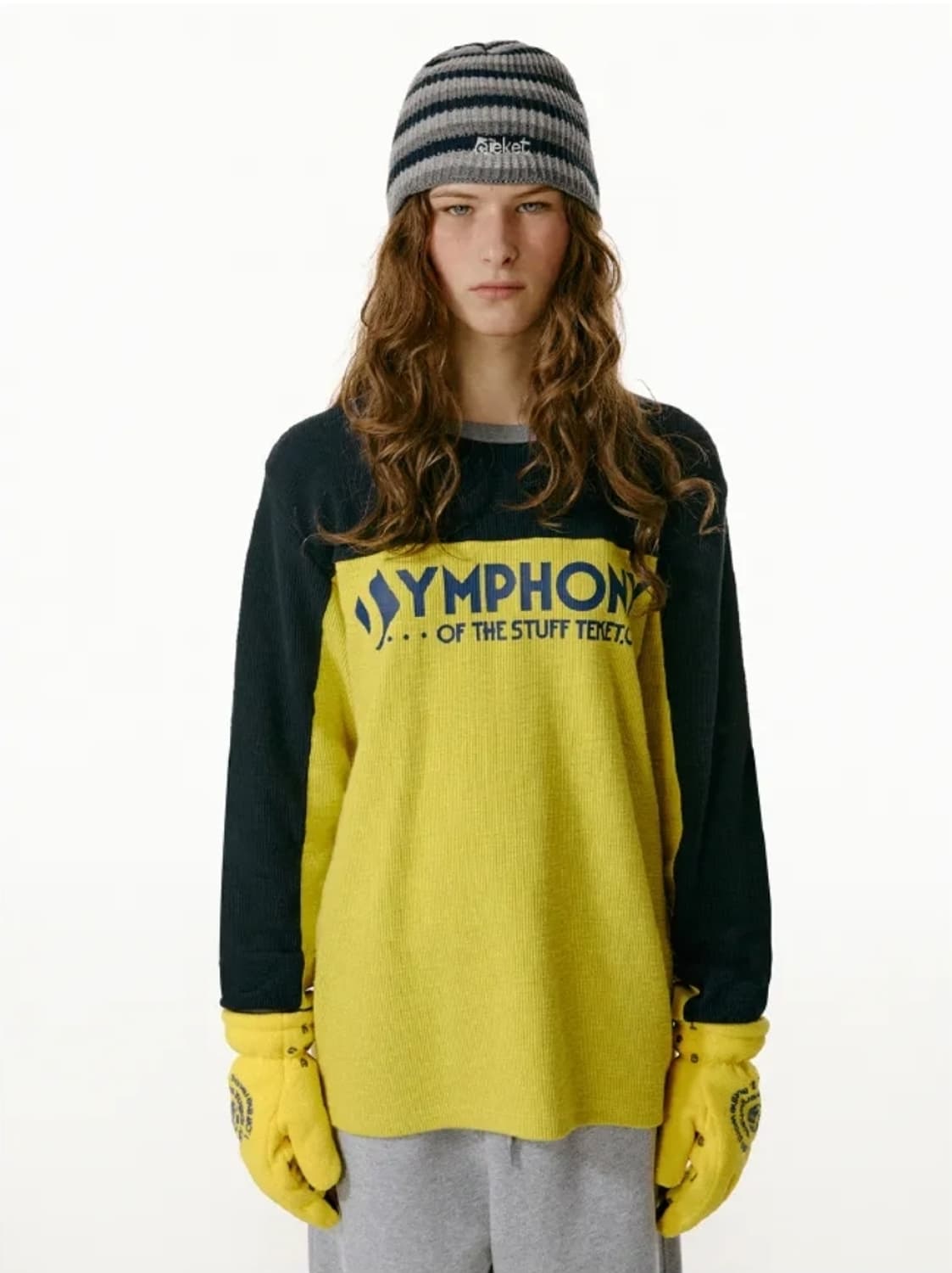 테켓 teket 롱슬리브 져지 티셔츠 S 상품이미지1