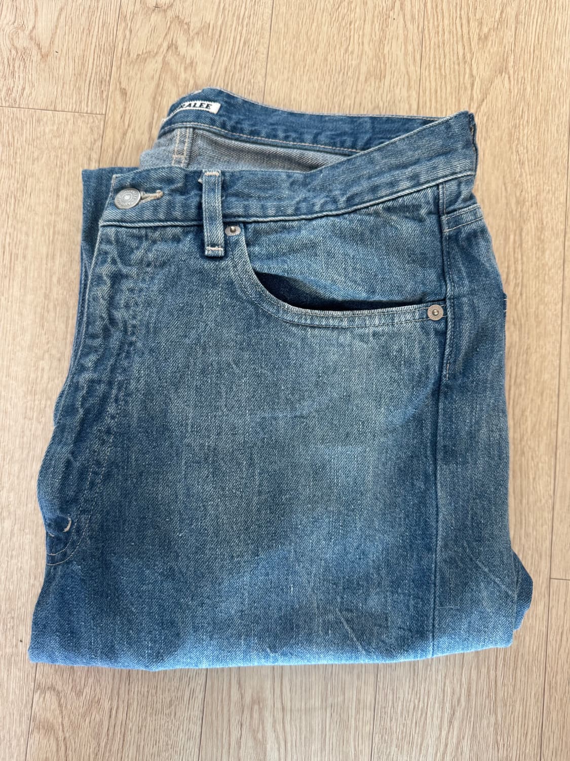 오라리 셀비지 페이디드 라이트 데님팬츠 22ss 상품이미지5