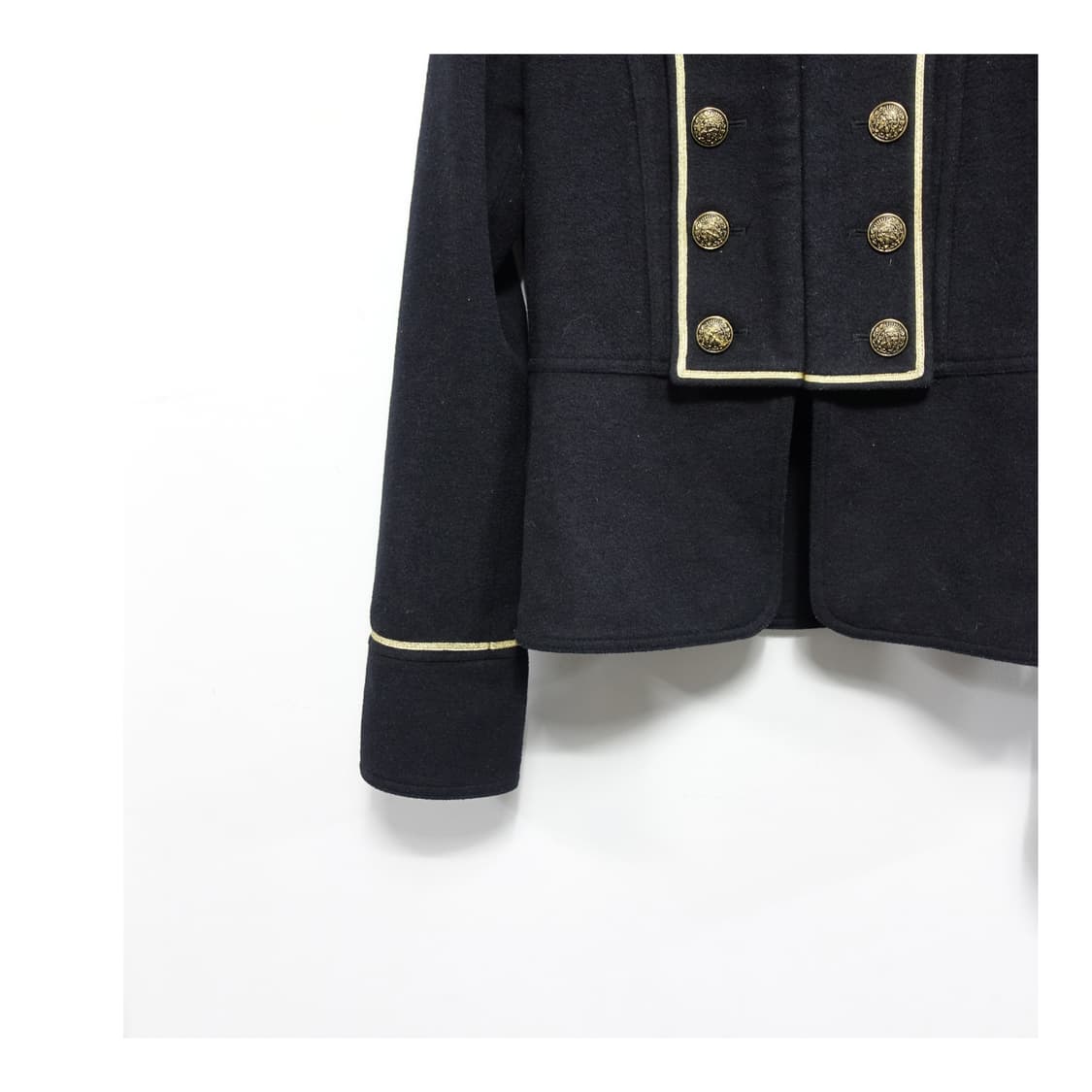 SWORDFISH 소드피쉬 나폴레옹 울 금장 더블버튼 크롭 숏 자켓 상품이미지5