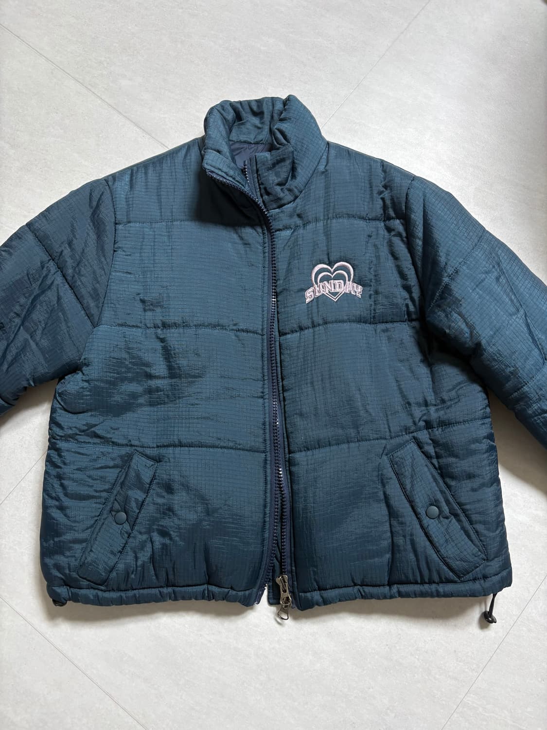 sundayfruitmarket 청록색 패딩 M 상품이미지1