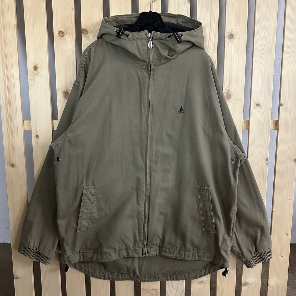 (XL) 빈폴 카키 바람막이 후드 집업 자켓 상품이미지1