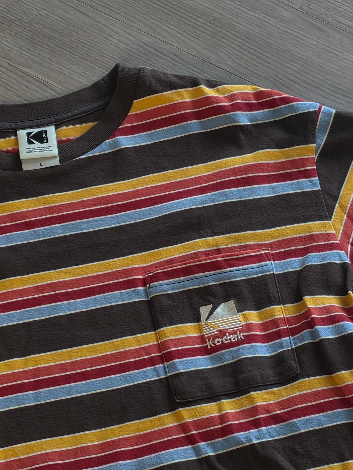 코닥어패럴 레인보우 스트라이프 롱슬리브 상품이미지1