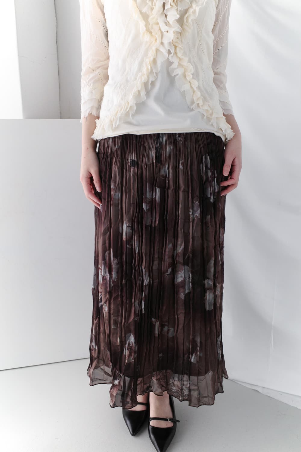 flower pleats skirt 상품이미지3