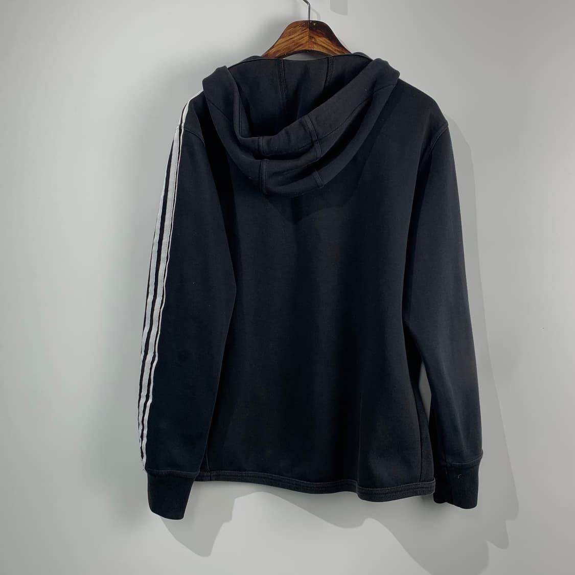 아디다스 트레포일 블랙 반집업 후드티 상품이미지3