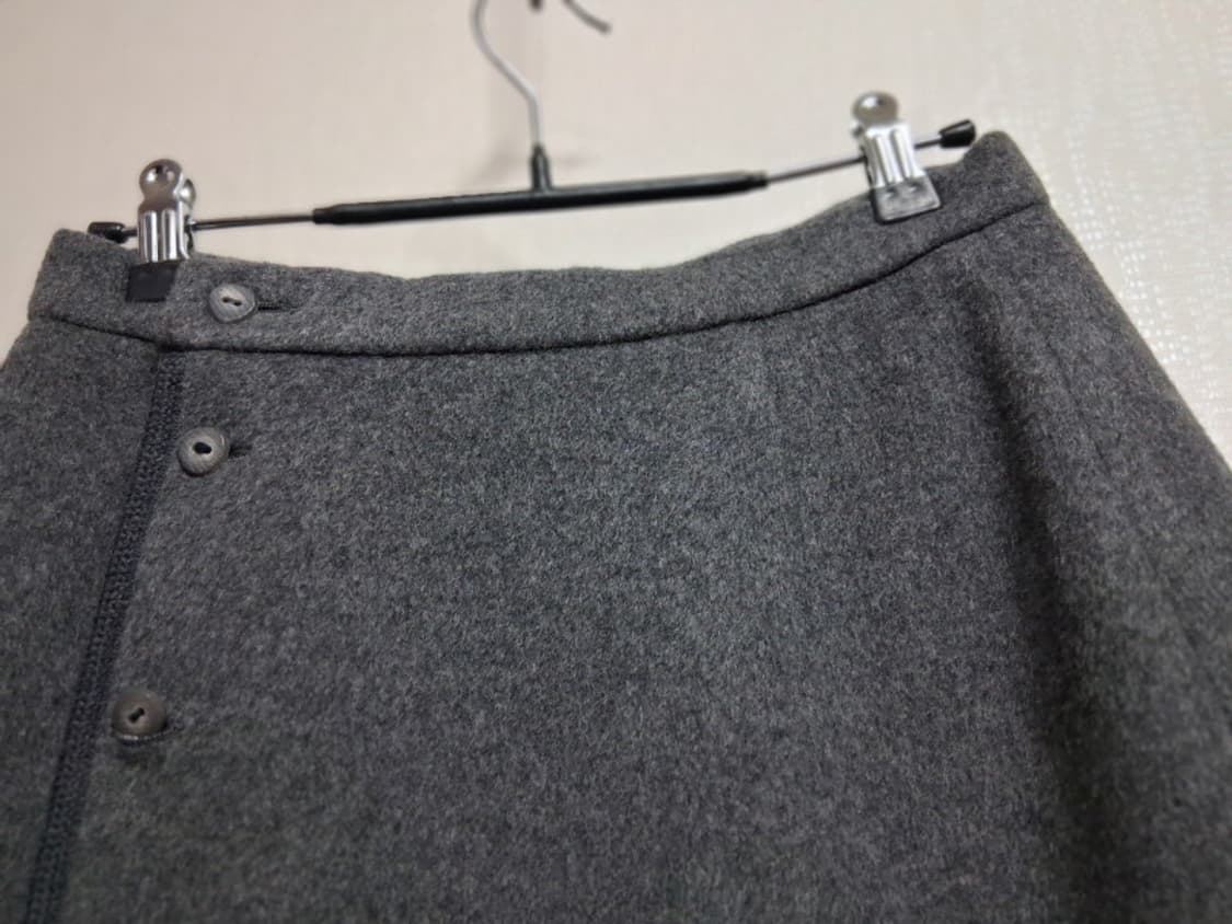 일본빈티지 J G HOOK  100%순모 울 두터운모직랩스커트 여성 25 상품이미지4
