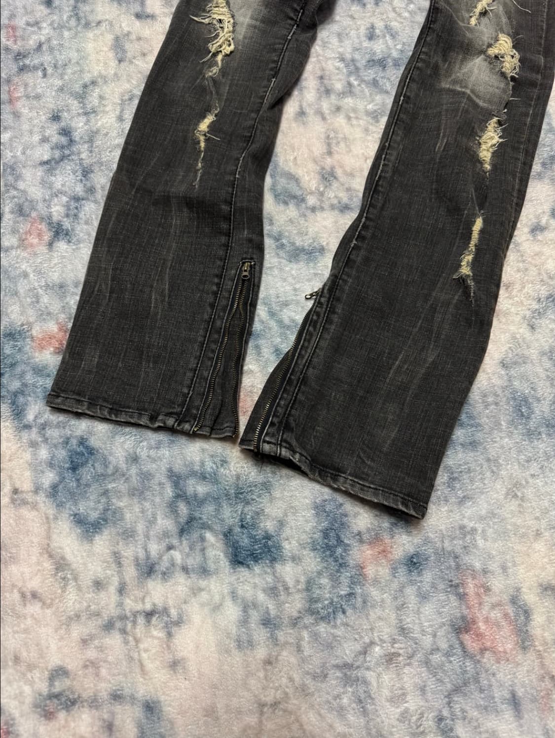 Goa OOs archive damage zipper flare deni 상품이미지4