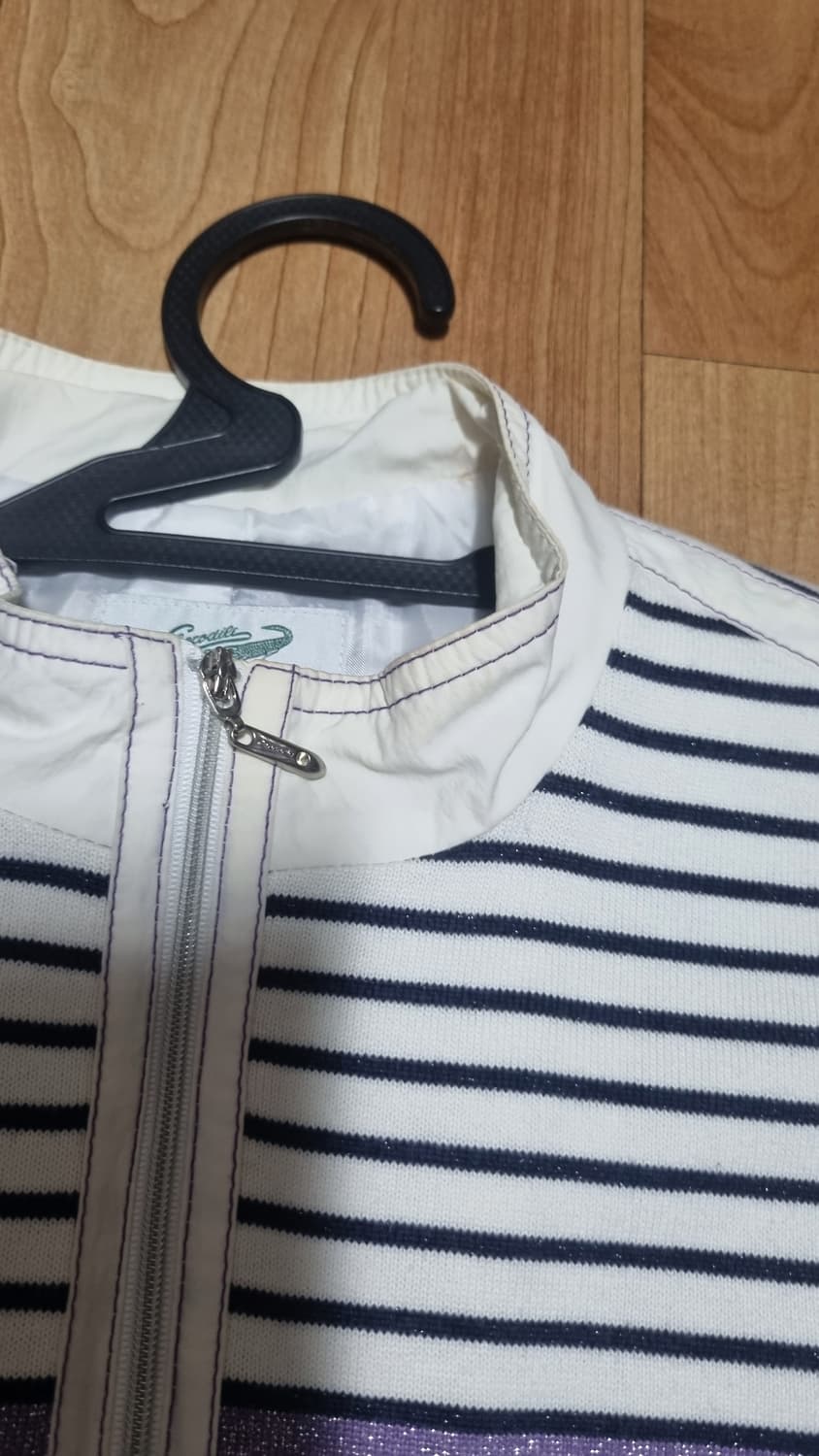 빈티지 여성 하트 스트라이프 면 자켓 레트로 상품이미지3