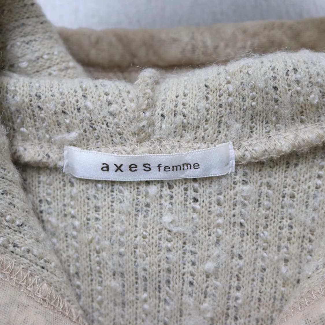 엑시즈팜 모리걸 부클  울 혼방 롱후드 집업 61515 상품이미지7