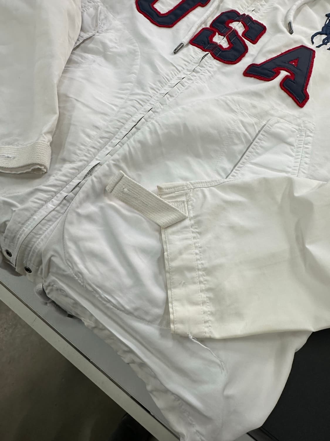 폴로 랄프로렌 USA 빅포니 코튼나일론 컴뱃자켓 화이트 상품이미지7