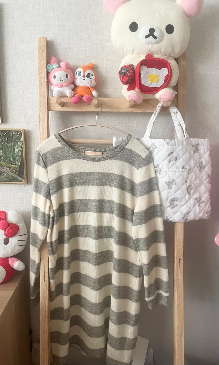 모리걸 빈티지 스누피 조끼 원피스 set 🤍🩶🐾 상품이미지3