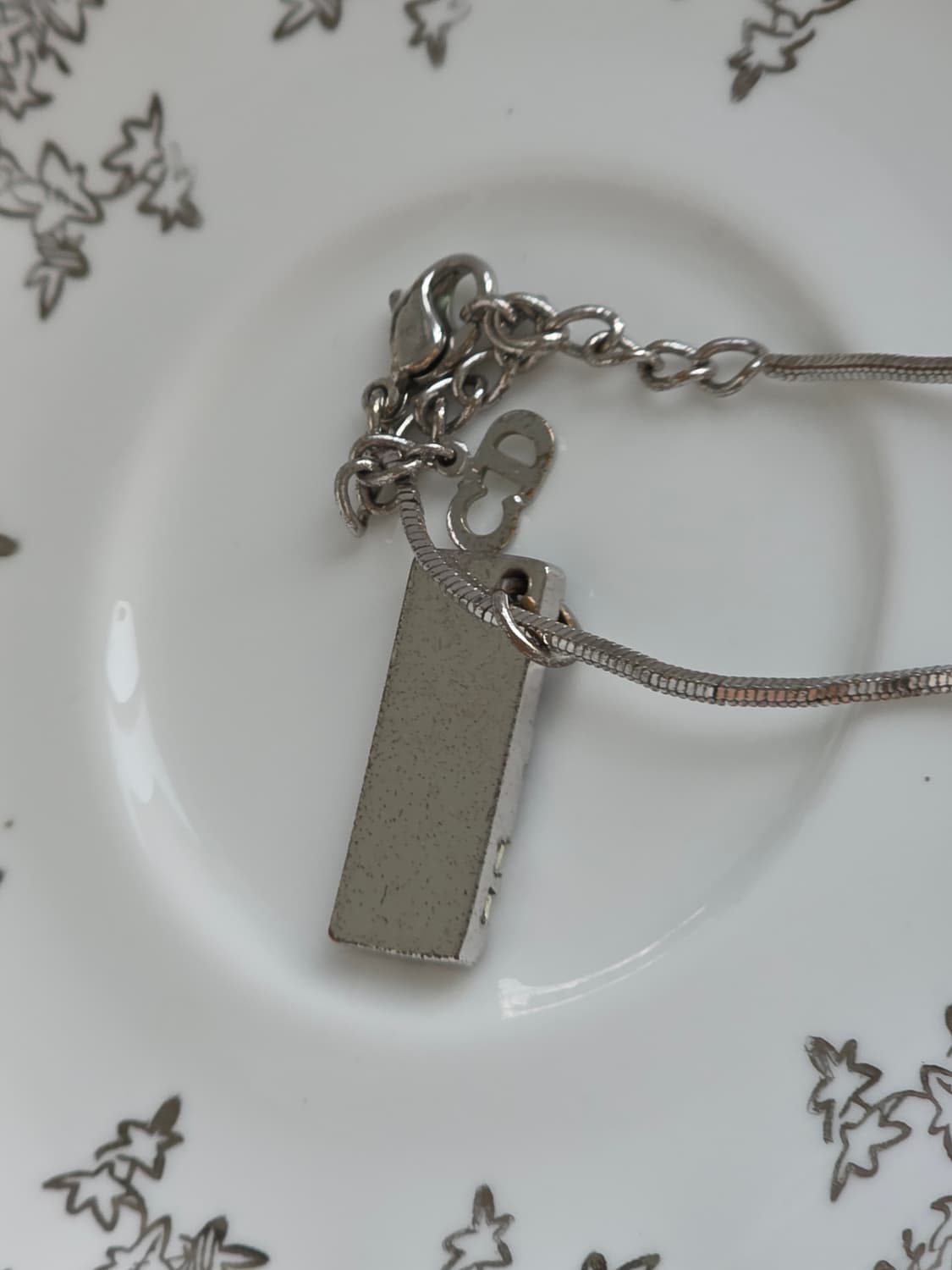 디올 은장 블랙실버 트로터 dior 로고플레이트 목걸이 상품이미지6