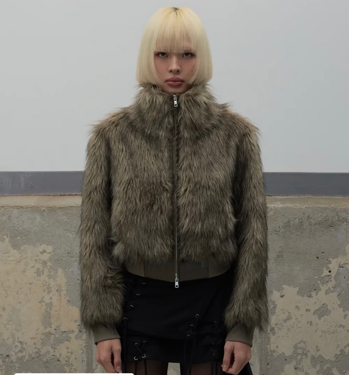 락케이크 퍼자켓 브라운 새상품 상품이미지1