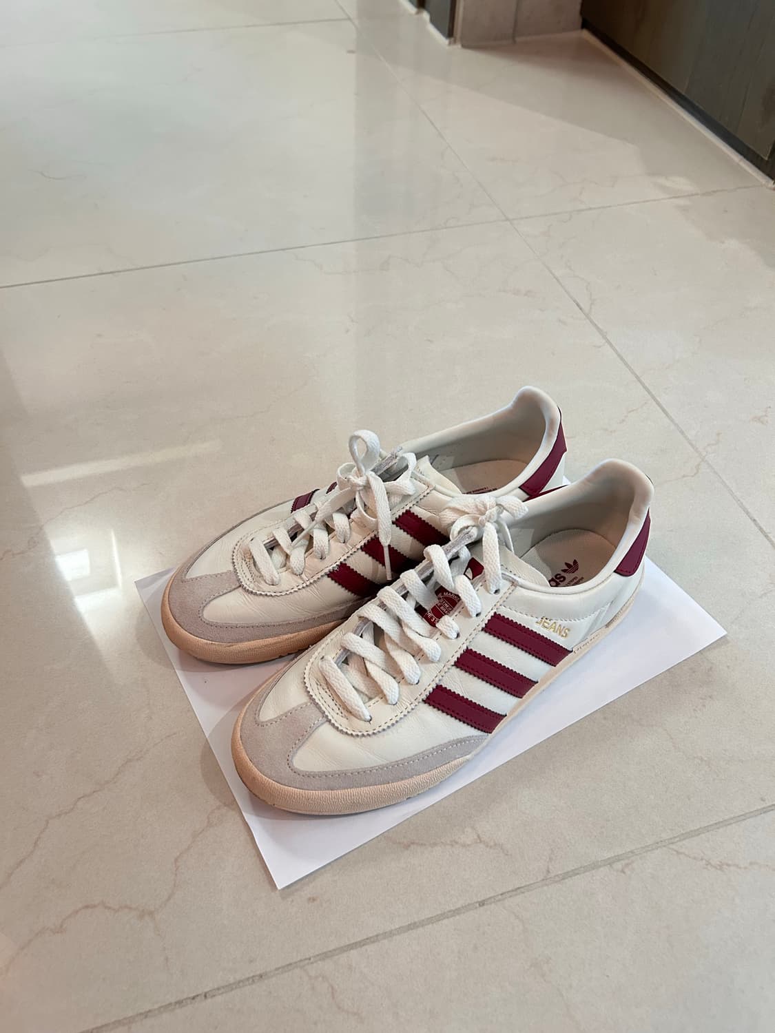 아디다스 진스 아이보리 버건디 운동화 상품이미지2