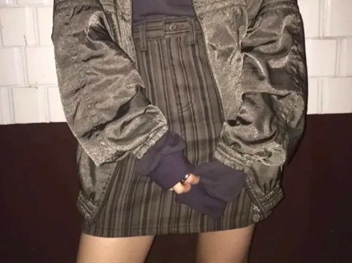 미스치프 스트라이프 트러커 스커트 상품이미지1