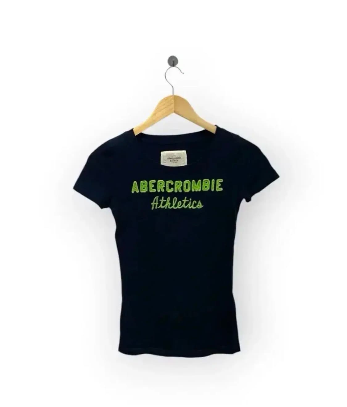 아베크롬비 Y2K 슬림핏 그린로고 티셔츠 XS 상품이미지1