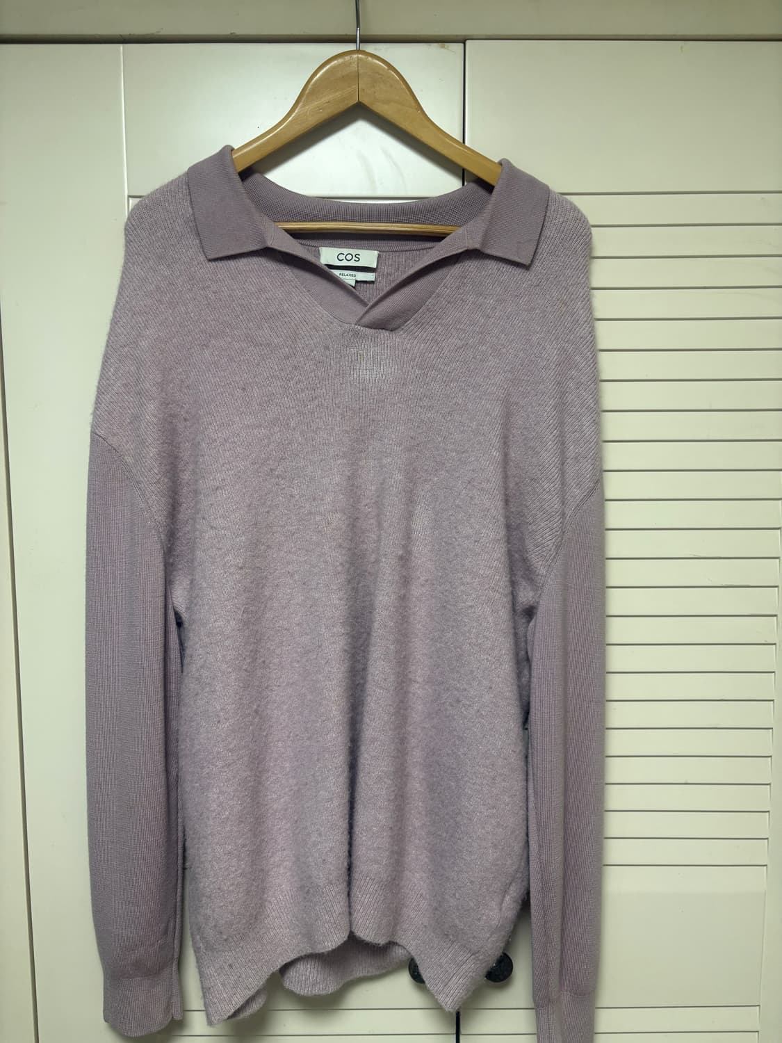 COS 오픈카라 니트 더스틴핑크 L 판매 상품이미지1