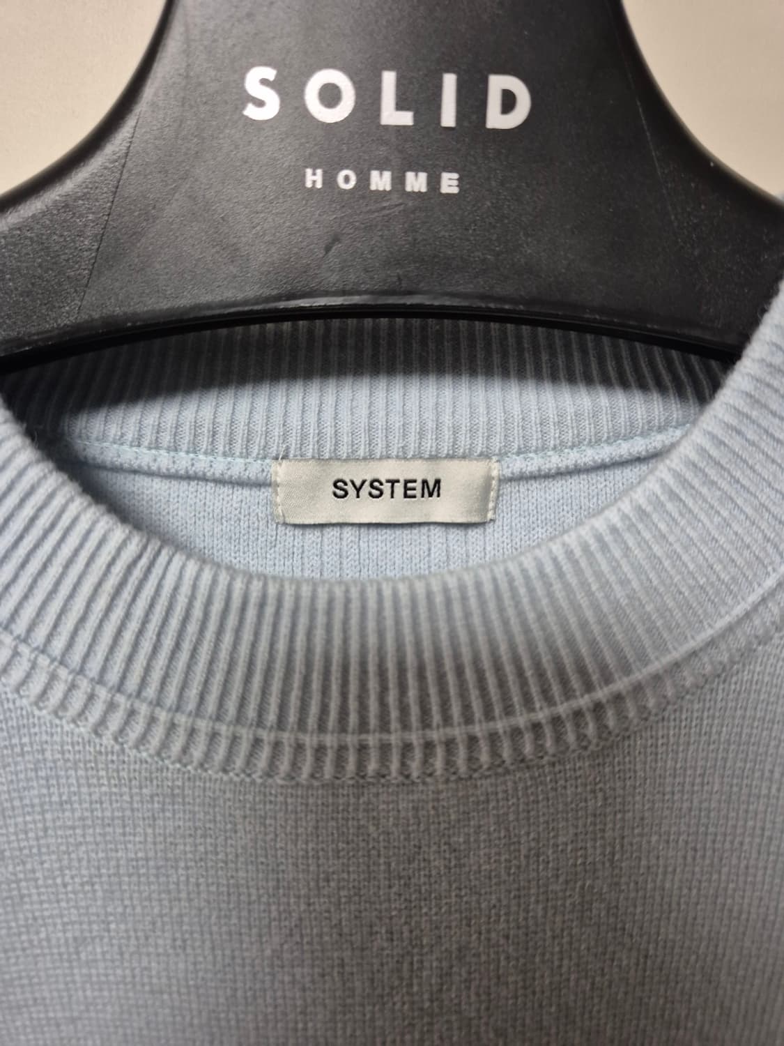 (95) 시스템옴므 라이트블루 울 니트 상품이미지3