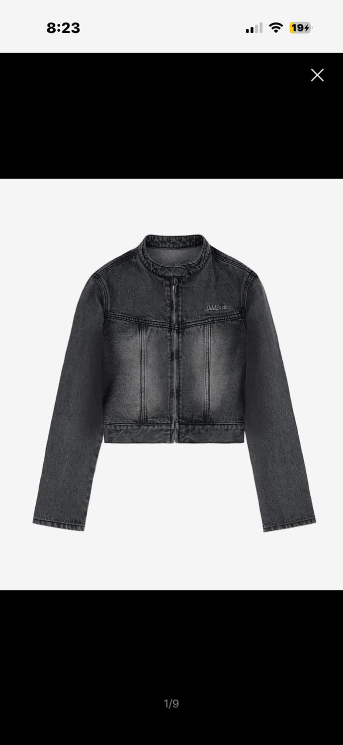 오드스튜디오 odd studio 샌드 워싱 데님 바이커 데님 크롭 자켓 상품이미지1