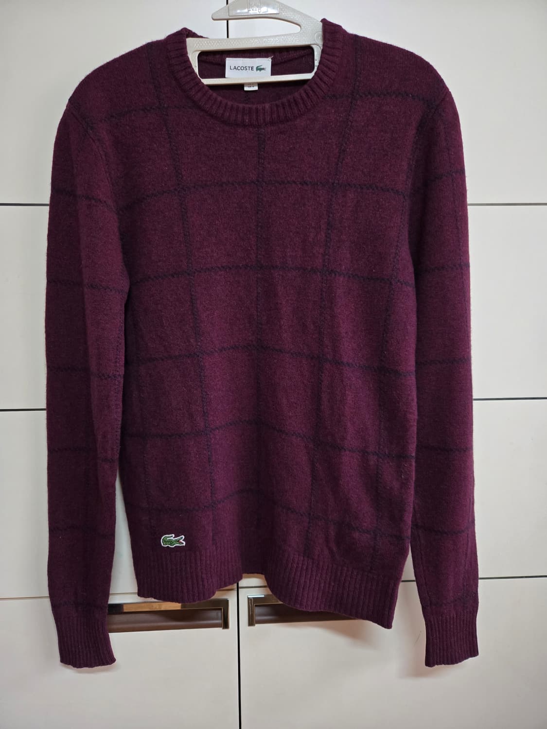 라코스테 울 버건디 니트 스웨터 상품이미지1