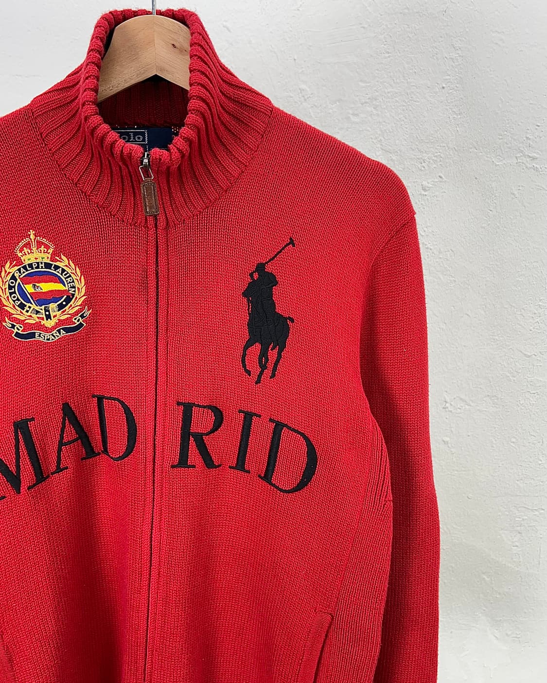 폴로 랄프로렌 레드 치프키프 마드리드 패치업 니트 집업 자켓 상품이미지3