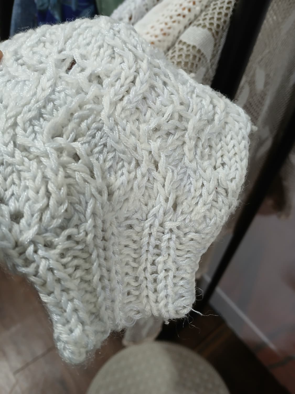 일본빈티지 아이보리 니트가디건 상품이미지4