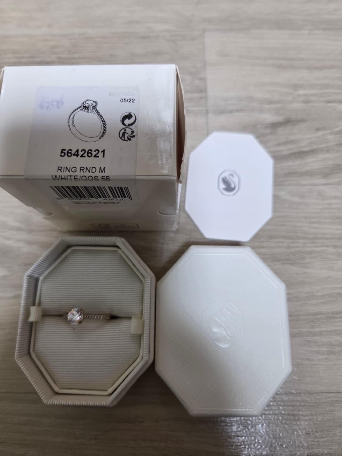 새제품)스와로브스키 칵테일 반지 58호 정품 상품이미지6