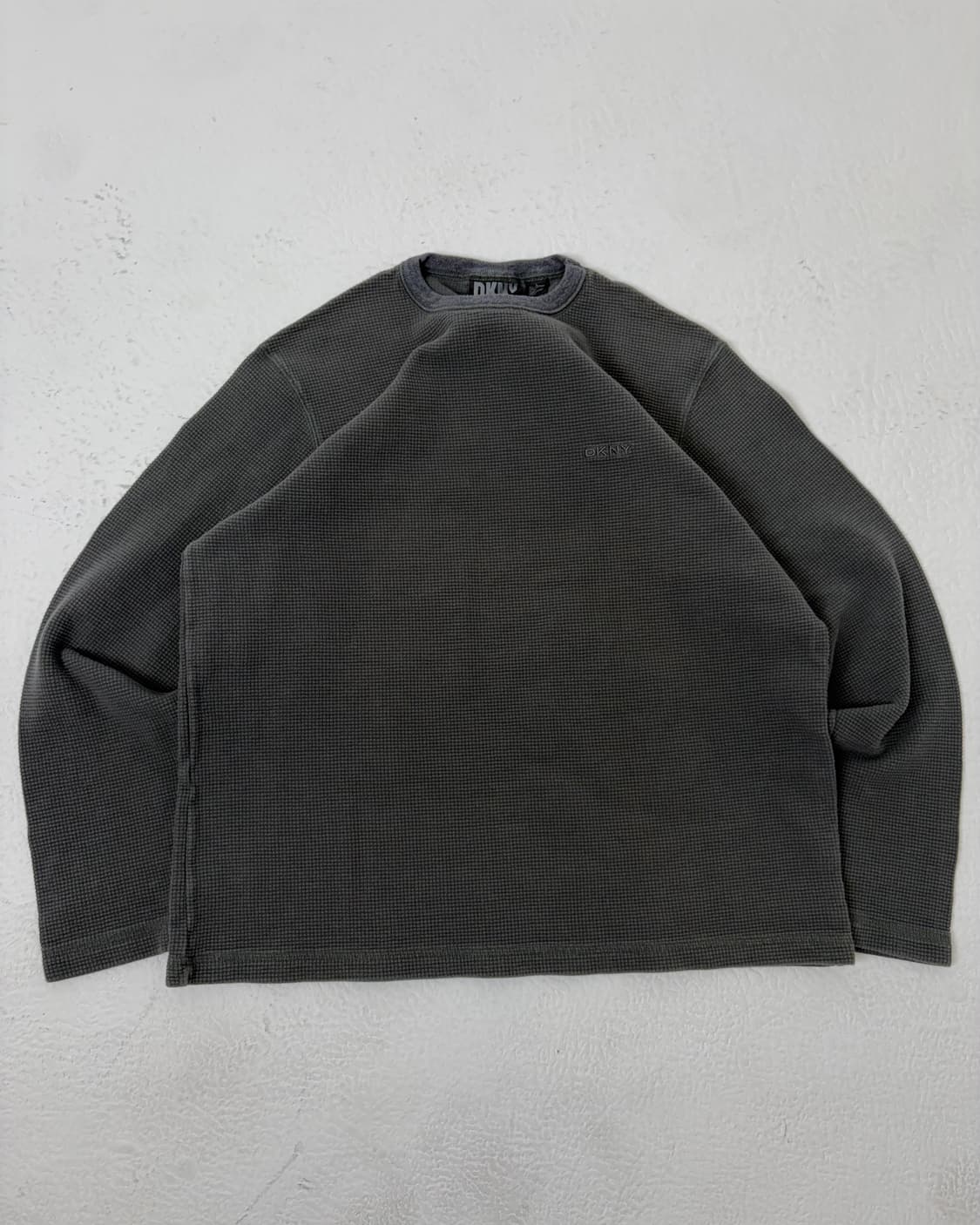 00s DKNY Thermal Tee (olive grey) 상품이미지1