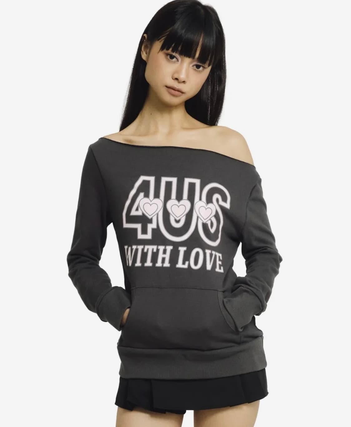 4US Pocket sweatshirts (charcoal) 상품이미지1
