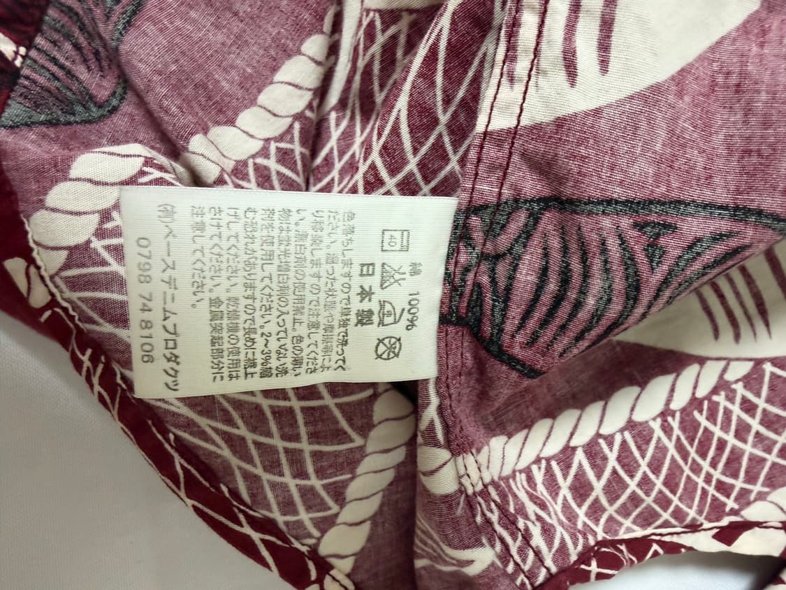 오어슬로우 버건디 알로하 셔츠 상품이미지4
