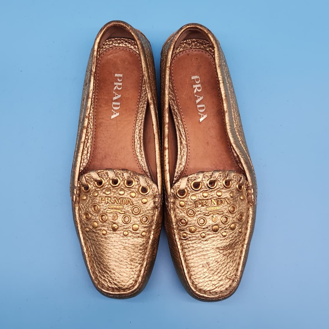 ooo 프라다 골드  여성로퍼 35 230 상품이미지2
