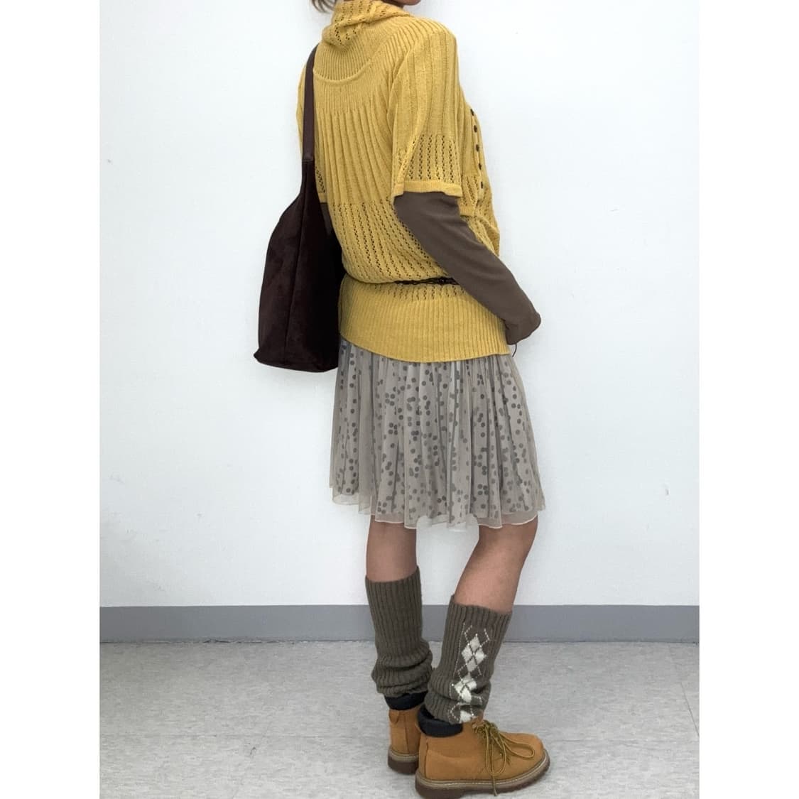 빈티지 데드스탁 도트 샤스커트 상품이미지2