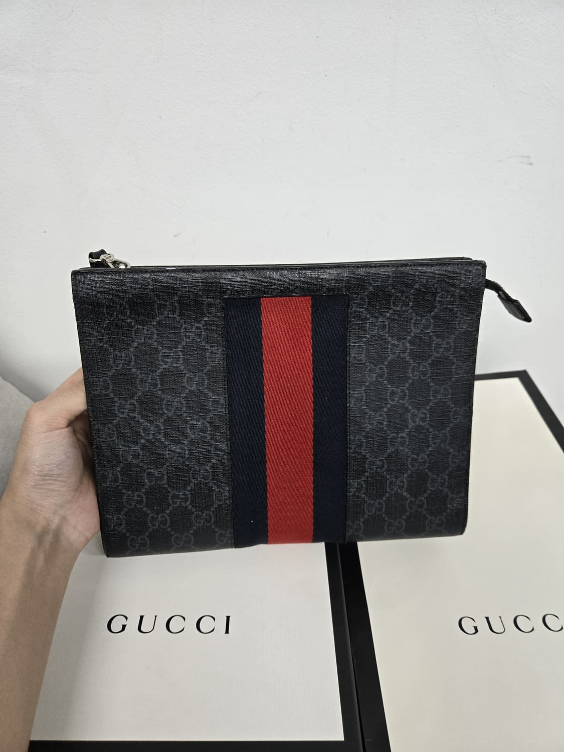 [보증서 정품] 구찌 웹삼선 클러치백 상품이미지2