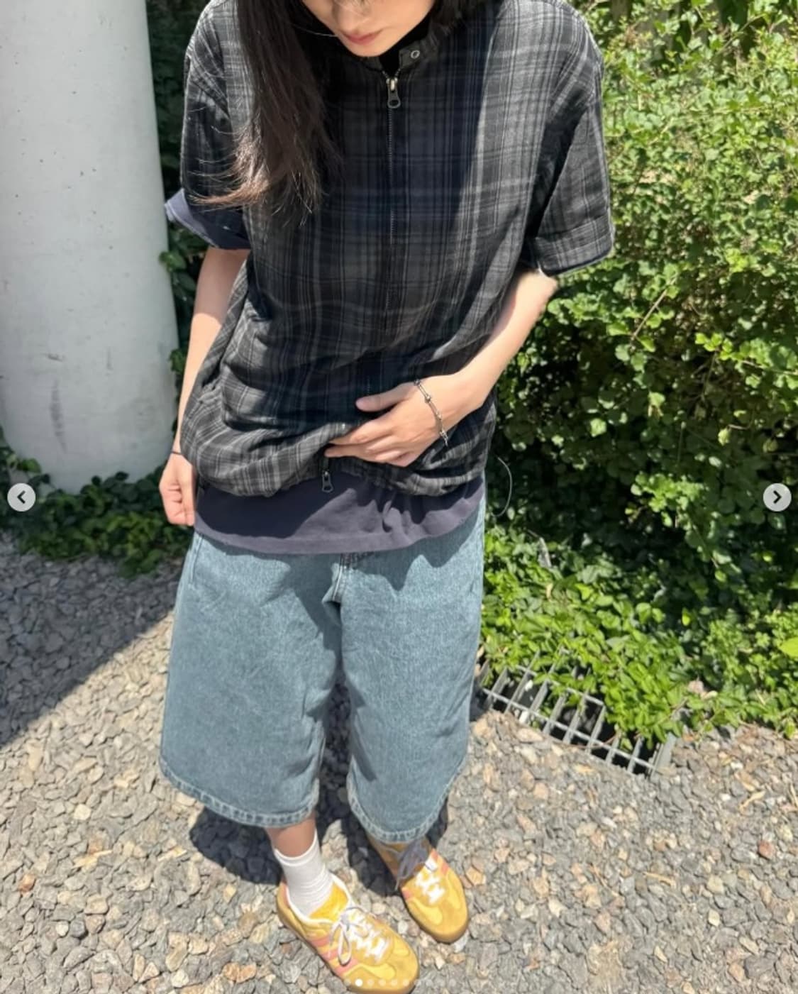 [3] 해칭룸 Shirket Over Dyed Check Charcoal 상품이미지6