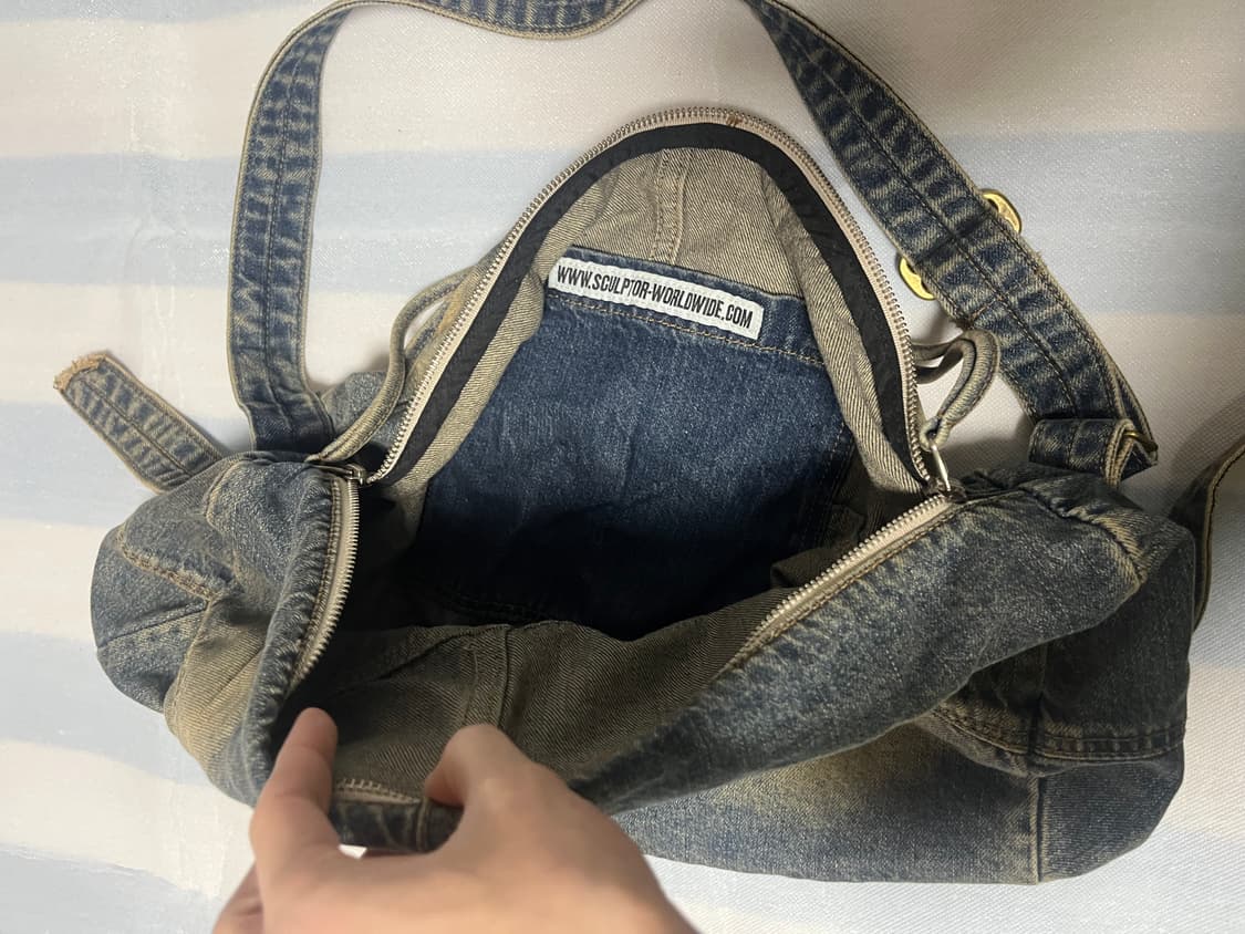 워시드 데님 더플백 빈티지 틴트 상품이미지5