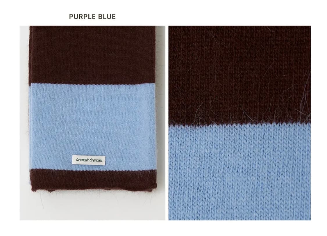브렌다 브렌든 서울 베키 머플러 purple blue 상품이미지2
