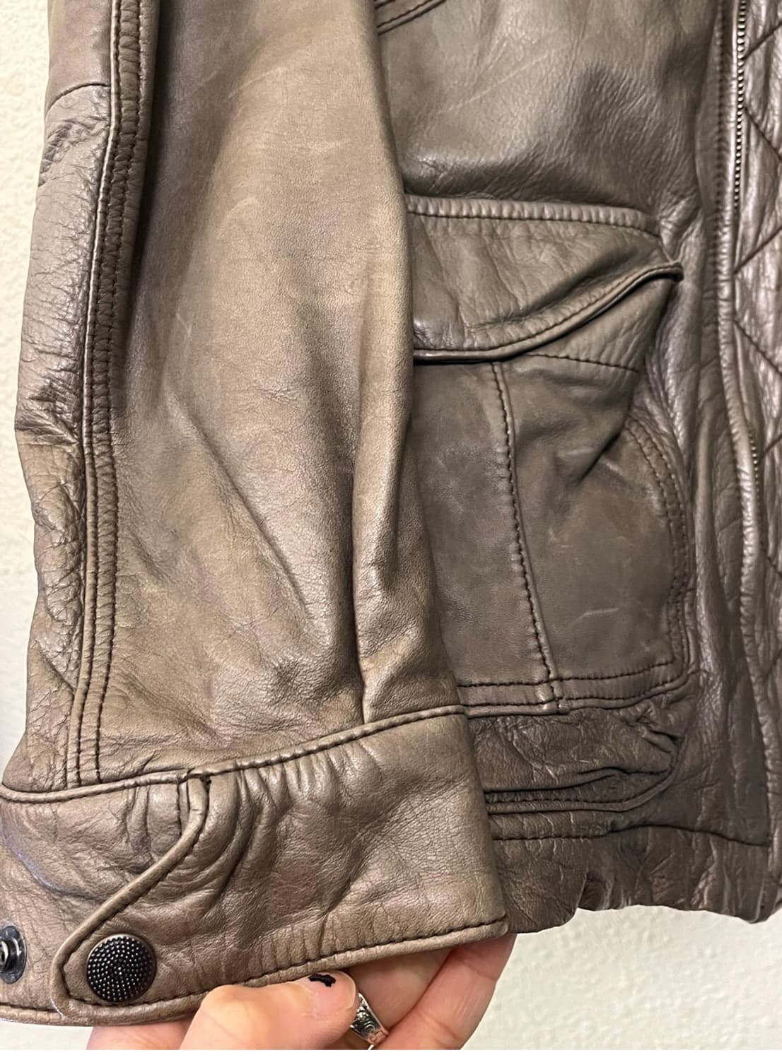 사쥬 드 크레 코도반 가죽자켓 상품이미지3