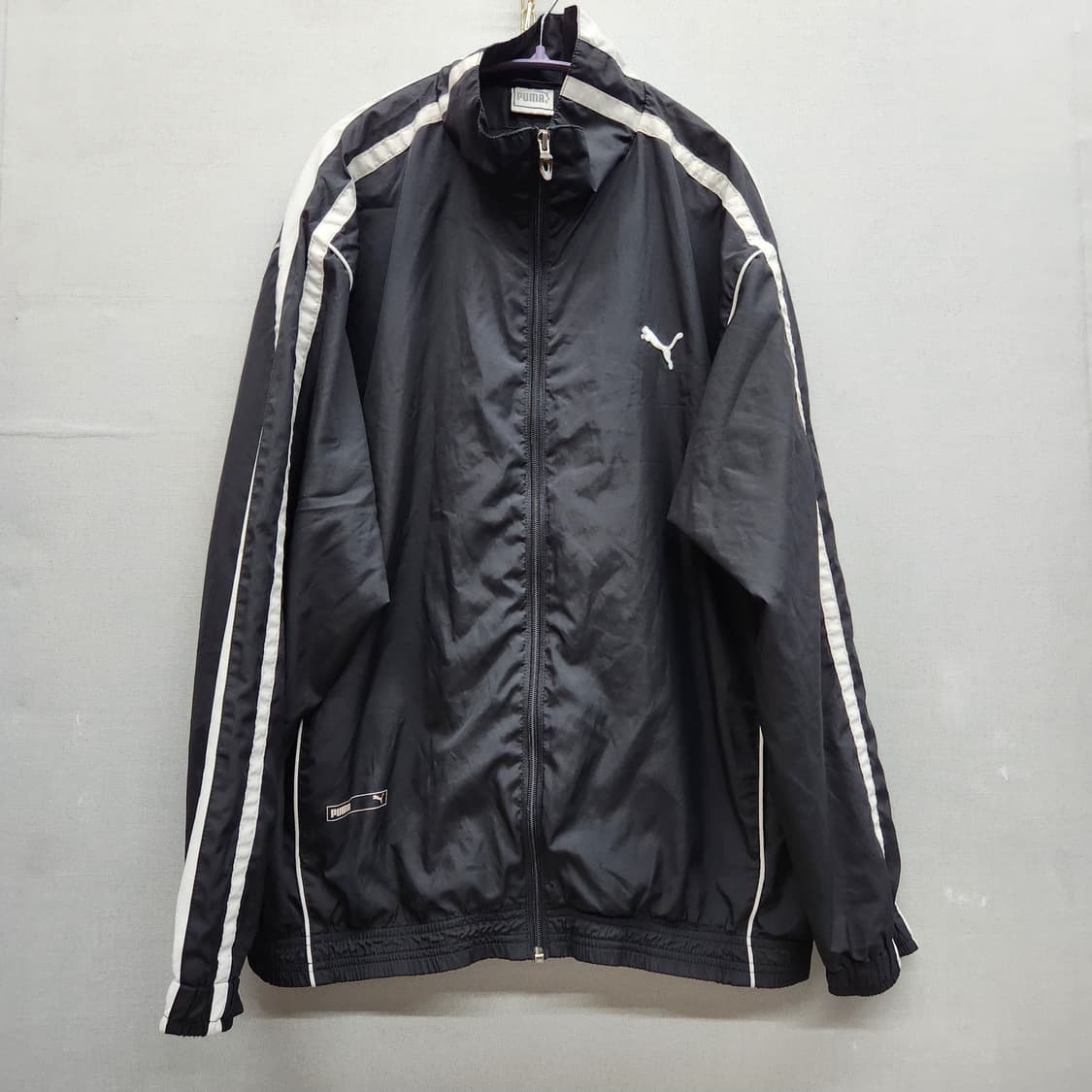 올드스쿨 푸마 사이드라인 로고 바람막이 L(XL) 상품이미지1