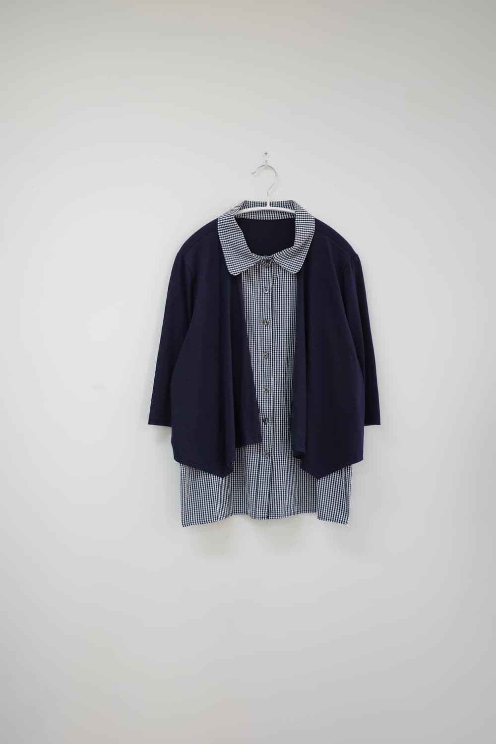  Check cardigan layered T-shirt 상품이미지9