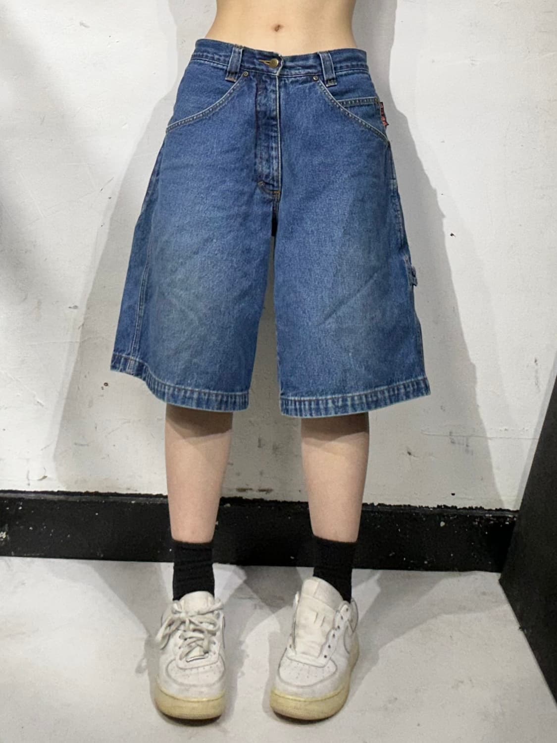 90s LUGZ 증청 배기핏 올드스쿨 카펜터 버뮤다 데님 반바지 30 상품이미지2