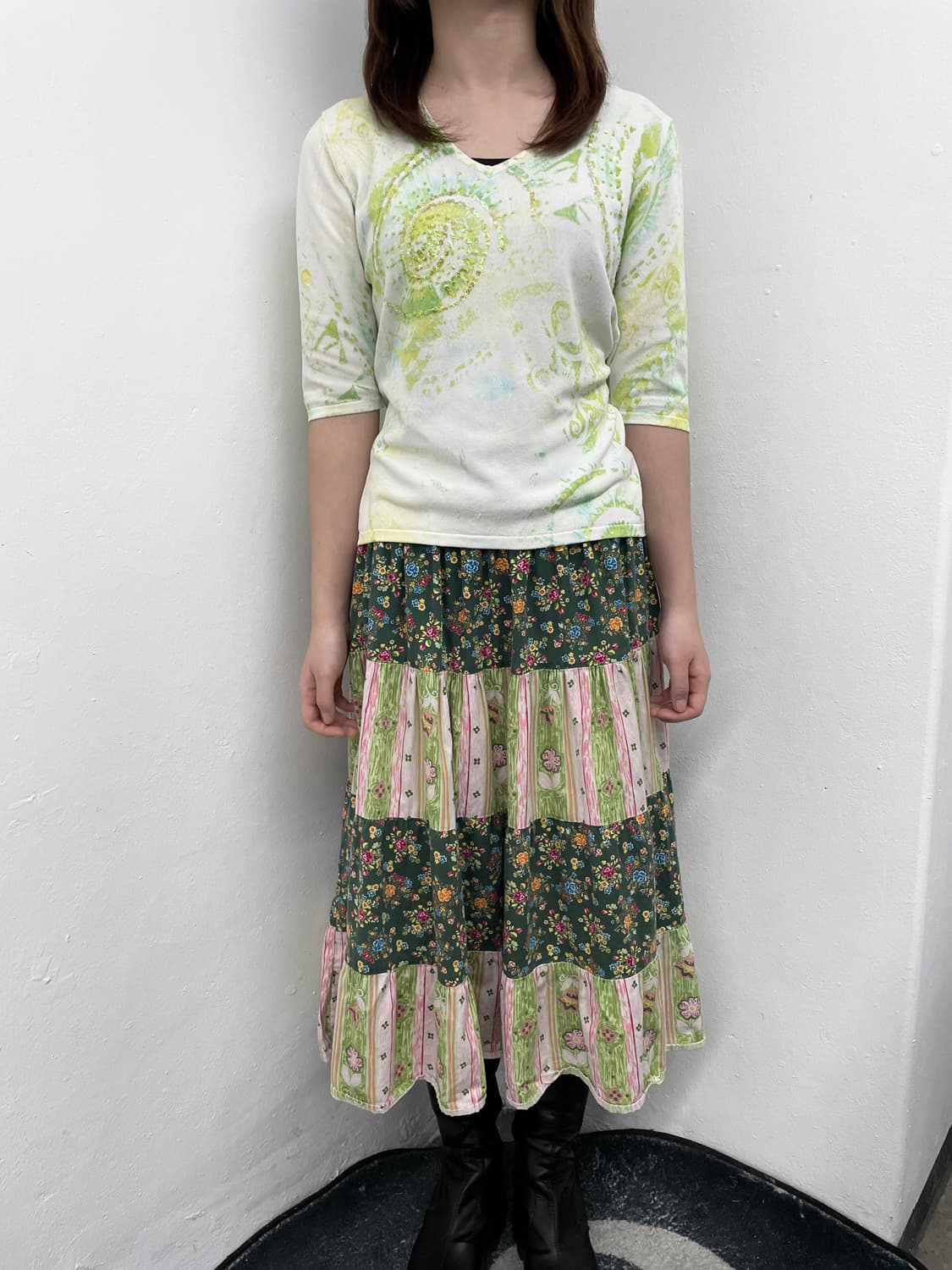 페어리 몽환 플라워 비즈 탑 상품이미지3