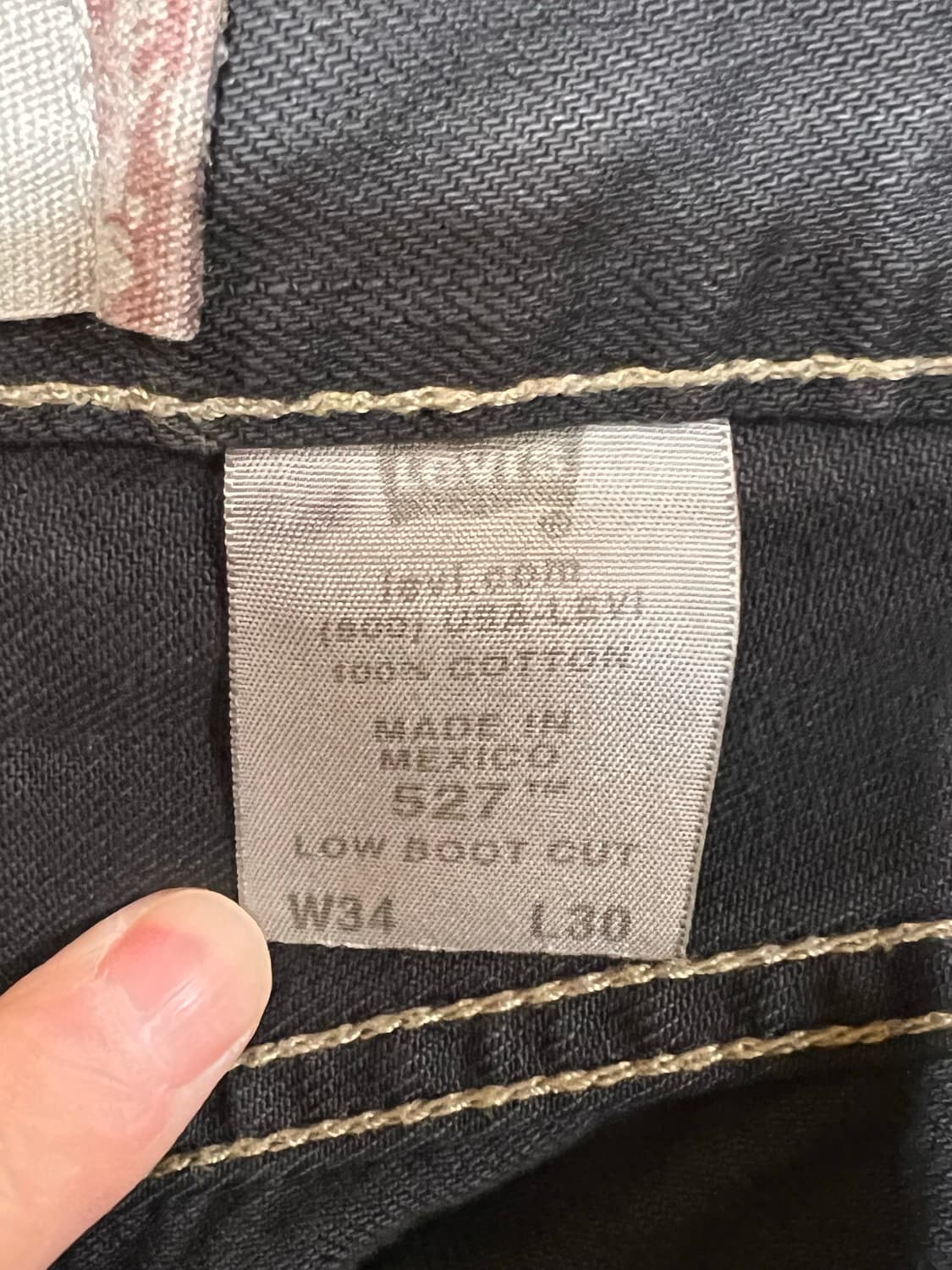 00s 리바이스 527 빈티지 부츠컷 블랙데님 W34 상품이미지9