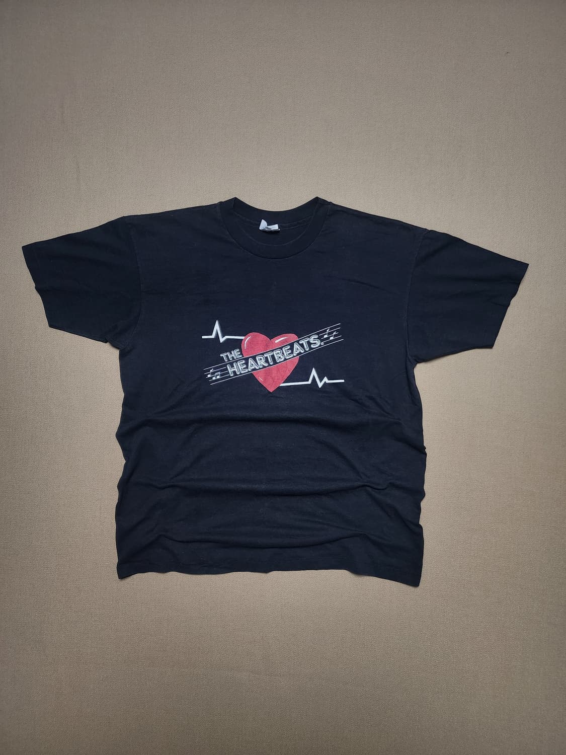 90s USA Hanes THE HEARTBEATS 싱글스티치 티셔츠17 상품이미지1