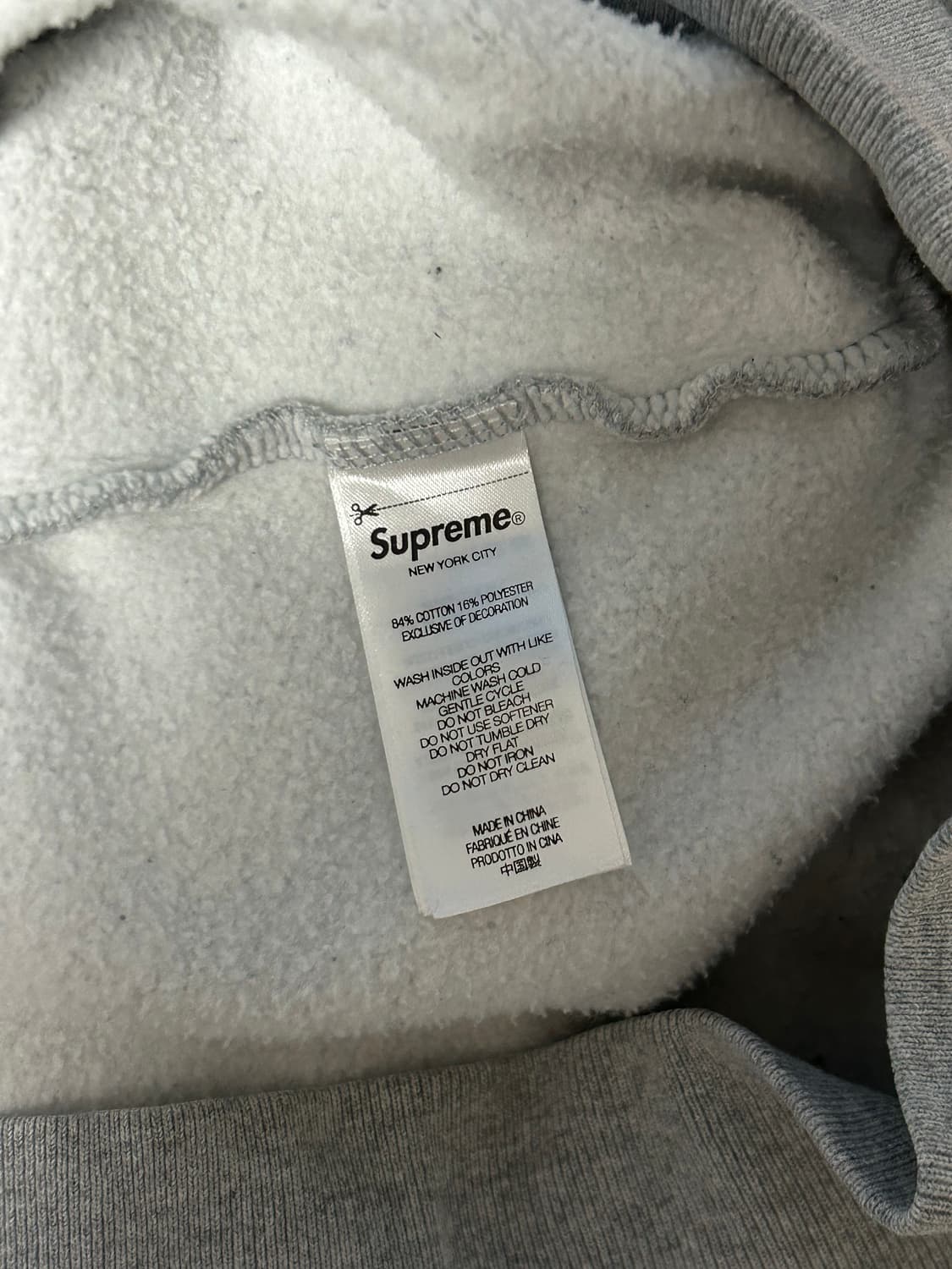 [L] 슈프림 패치워크 레더 후드 그레이 상품이미지7