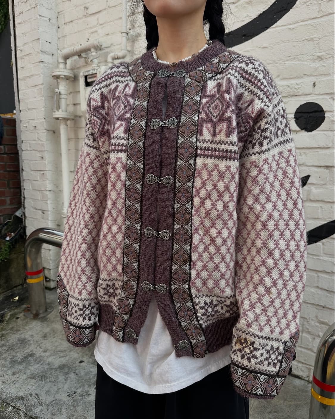 데일오브노르웨이 헤비 울 노르딕 스웨터 가디건 상품이미지1