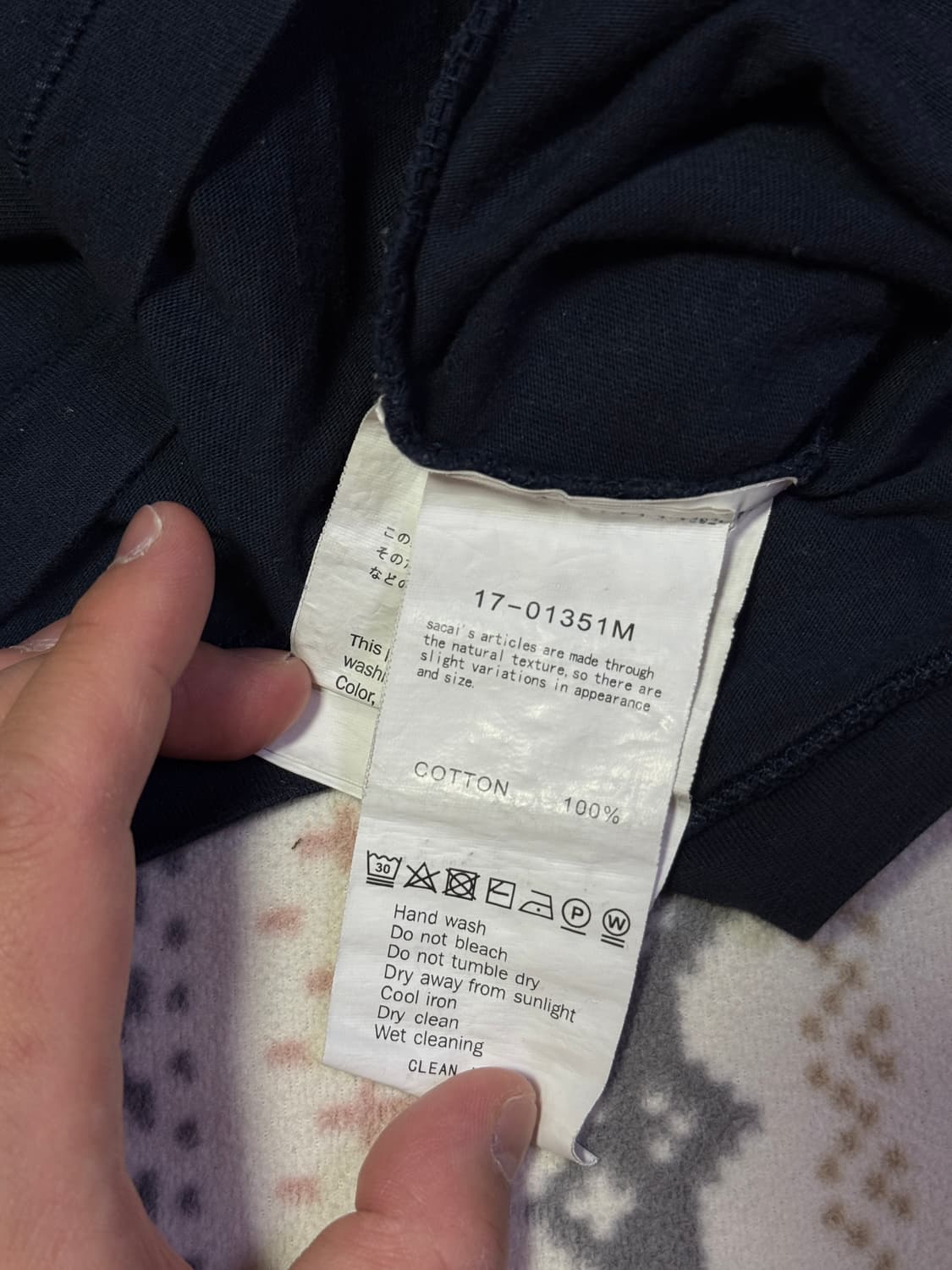 3사이즈 사카이 블랙-다크네이비 반팔 상품이미지4