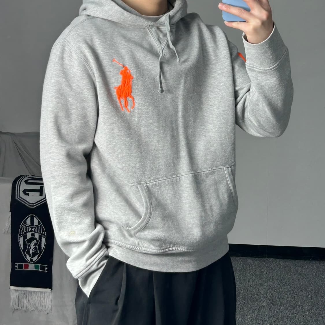 폴로 랄프로렌 그레이 빅포니 후드티  상품이미지2