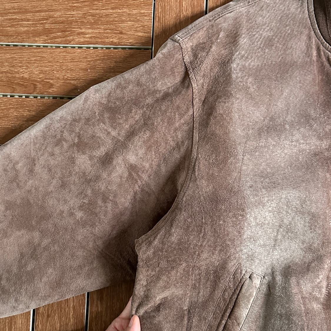 Leather master pig suede bomber jacket 상품이미지4