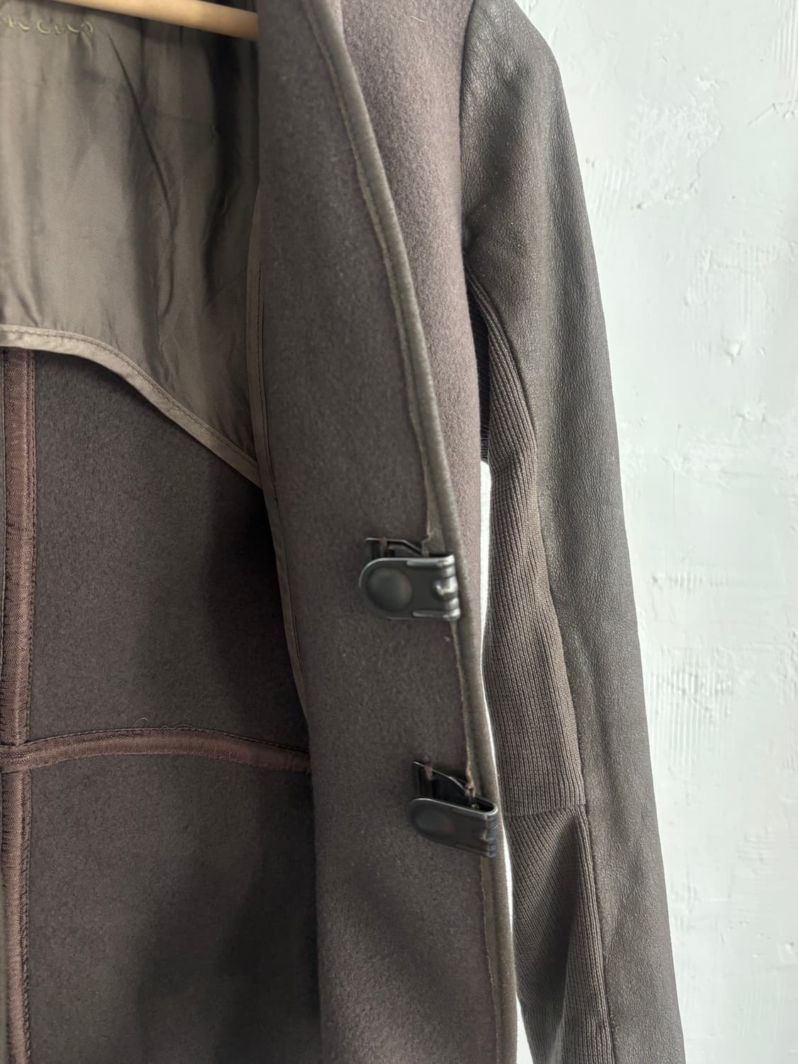 Rick Owens 릭오웬스 브라운 울 트리밍 언발 자켓  상품이미지7