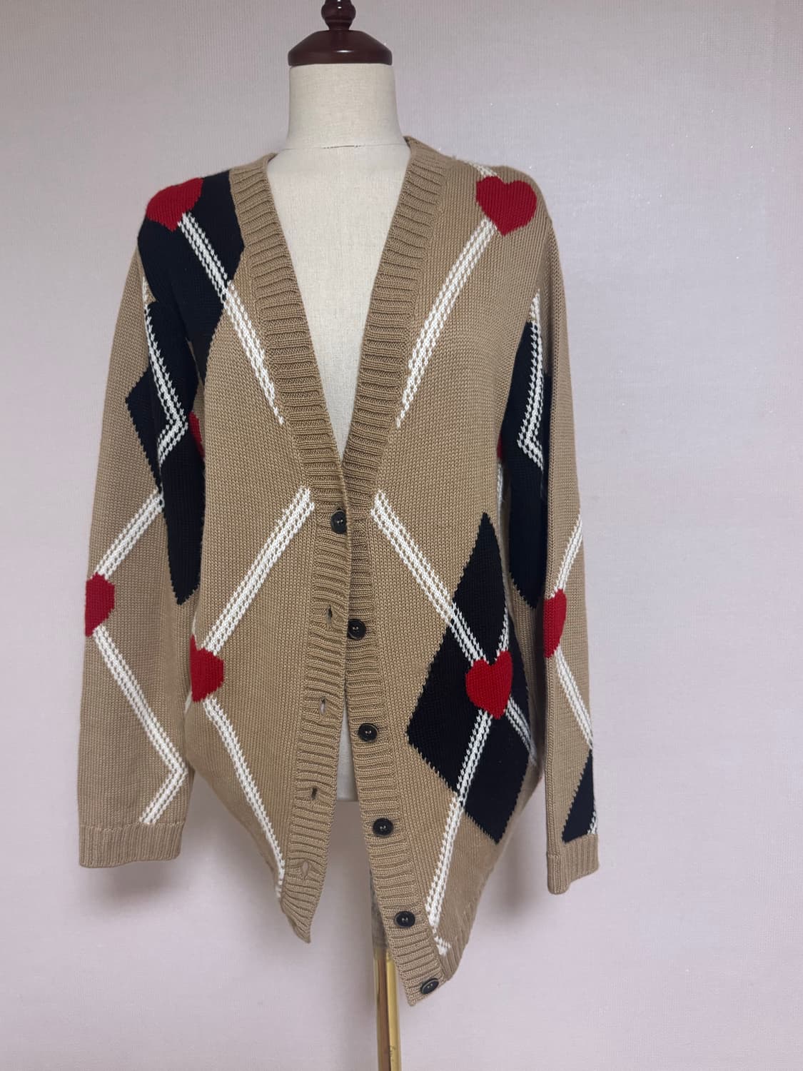 MSGM 아가일 니트 가디건 상품이미지1