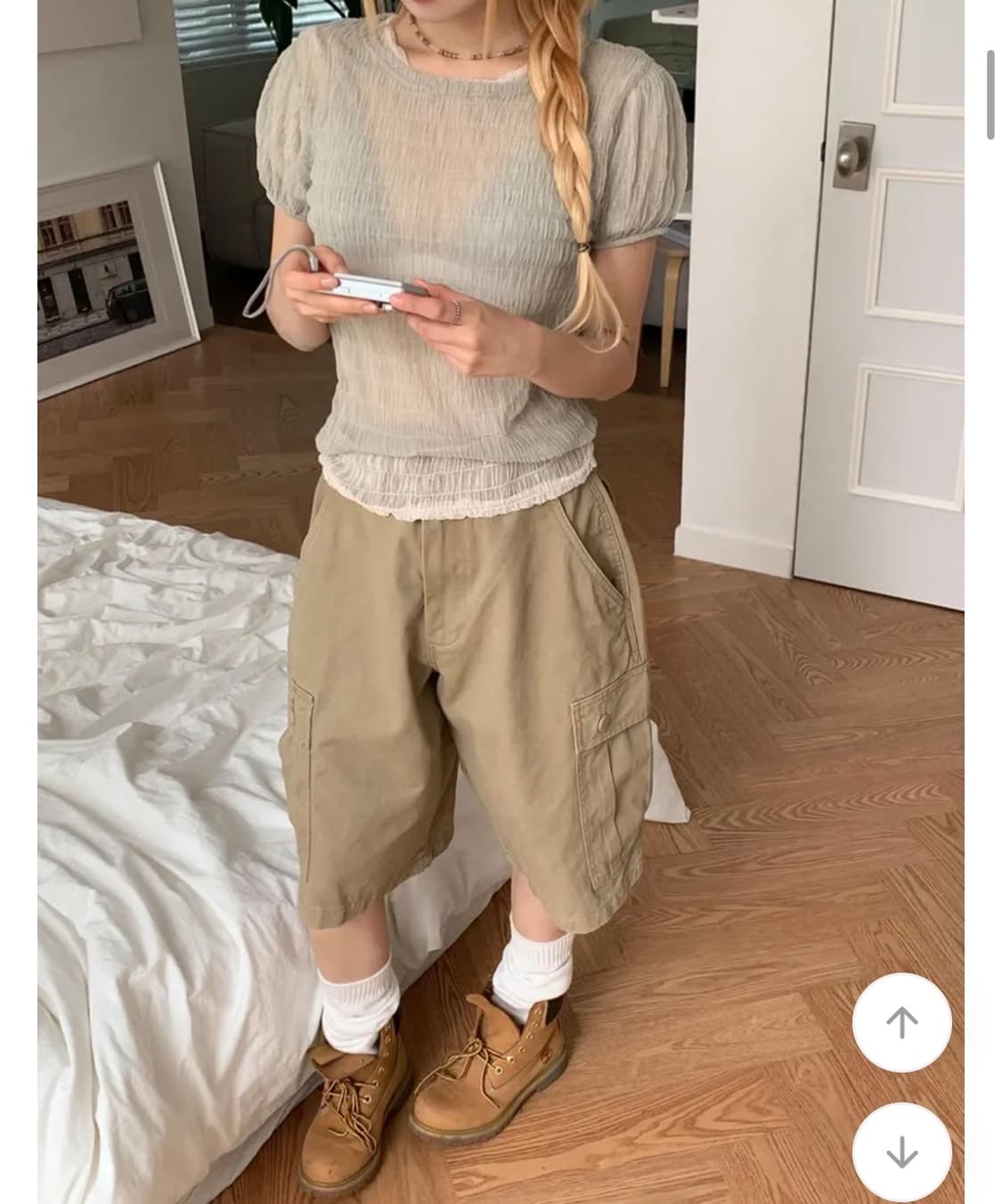 카멜 빈지 카코 버뮤다 팬츠(모디무드)/베이지  상품이미지2